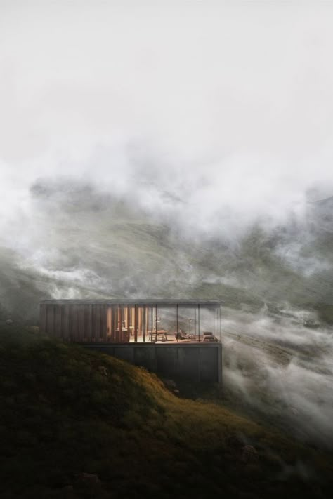 Render Reference, Mountain Architecture, Arch Viz, Misty Mountains, 3d Architectural Visualization, 3d Studio, Architectural Visualization, Architecture Rendering, Design Principles