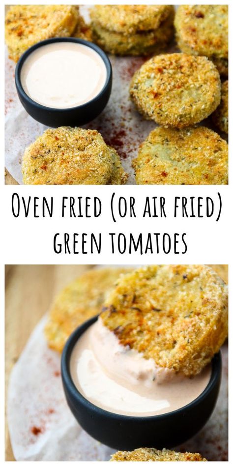 Fried Green Tomatoes Recipe Easy, Baked Green Tomatoes, Ftdi Recipes, Fried Green Tomatoes Recipe, Green Tomato Recipes, Southern Recipes Soul Food, 25mm Lashes, Oven Fried, Fried Green