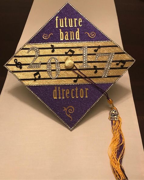 Music is my soul, and I can't wait to hang this in my office when I start teaching  #graduation #graduationcap #gradcap Music Graduation, Movies Collage, Graduation Shadow, Band Puns, Quotes For Graduation Caps, Education Graduation Cap, Diy Graduation Decorations, Teacher Graduation Cap, Caps Ideas