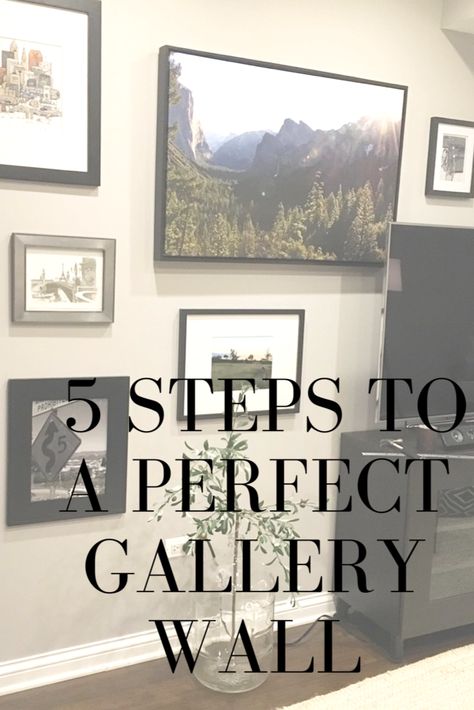 5 Steps to a Perfect Gallery Wall — Blueprint by Kelly Tv Wall Gallery, Gallery Wall White Frames, Tv Gallery Wall, Tv Nook, Living Room Decor Tips, Perfect Gallery Wall, Gallery Walls, Mounted Tv, Wall Gallery