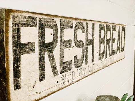 This sign is approximately 7.5 inches tall and 36 inches long If you love old-looking stuff you will love this wood sign.  It has been sanded and distressed to give that rustic feel.  I love these signs  They fit right into my farmhouse kitchen.  Great gift for a baker or someone that loves to cook,  If you have a friend that has a farmhouse or country kitchen this makes a great gift.  Want something custom written on your sign? Just ask me! The possibilities are endless! All signs come with a s Rustic Kitchen Signs, Country Kitchen Signs Diy, Vintage Signs Diy Wood, Signs For Kitchen Farmhouse Decor, Country Farmhouse Signs, Western Kitchen Signs, Country Signs Farmhouse Style, Farmhouse Kitchen Signs Diy, Kitchen Sign Ideas