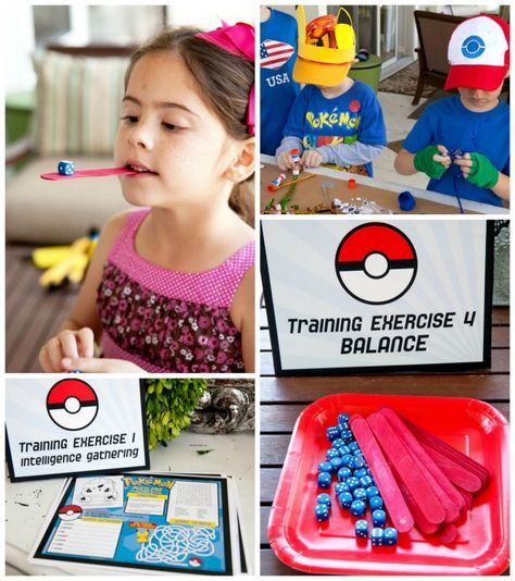 Easy Pokemon Birthday Party Ideas - Page 4 of 4 - Frog Prince Paperie Pokemon Party Games, Pokemon Party Decorations, Easy Pokemon, Pokemon Themed Party, Pokemon Diy, Pokemon Craft, Pokemon Birthday Party, Pokemon Theme, 9th Birthday Parties