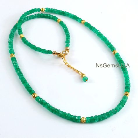 Excited to share this item from my #etsy shop: AAA Natural Emerald Beaded Necklace, Genuine Emerald Beads, Micro Cut Faceted Beads Necklace, For Girls and Women, For Gifts Artisan Jewelry Necklaces, Necklace For Girls, Faceted Bead Necklace, Emerald Bead, Natural Gemstone Jewelry, Handcrafted Artisan Jewelry, Beads Online, Women Gifts, Emerald Jewelry