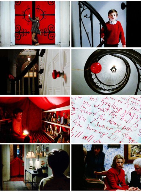 The Sixth Sense - 1999 Sixth Sense Aesthetic, The Sixth Sense Aesthetic, Red Symbolism, The Sixth Sense, Color In Film, Night Shyamalan, Beautiful Cinematography, Filmmaking Cinematography, Spooky Movies