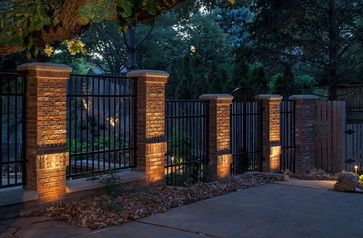 Brick and Iron Fence Designs | 10,819 brick pillar fence Home Design Photos Brick Pillars, Living Fence, Concrete Fence, Front Fence, Brick Fence, Horizontal Fence, Steel Fence, Front Yard Fence, Fence Art