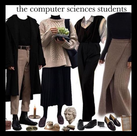 Science Major Outfits, Computer Science Major Outfits, Science Major Aesthetic Outfits, Science Major, Computer Science Major, Academia Aesthetic Outfit, Dark Academia Outfits, Dark Academia Outfit, Fancy Shirt