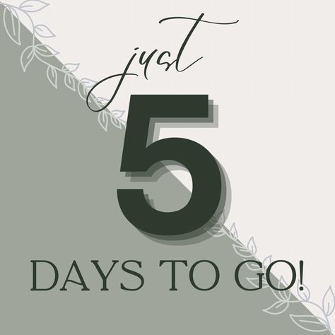 🎉✨ 5 Days Until the Bridal Show Extravaganza! ✨🎉 The countdown is on, and we’re just **5 days away** from our incredible Bridal Show at The Lakes Venue! 🎊👰💍 Here’s what you can look forward to: 🌟 Exclusive Discounts 💗 Amazing Grand Prize Giveaway 💐 Stunning Displays Make sure to mark your calendar, invite your friends, and get ready for a day full of wedding magic! We can't wait to welcome you and help you plan your dream wedding. See you there! ✨ #BridalShowCountdown #5DaysToGo #Weddi... 5 Days To Go, 1 Week To Go Countdown, 6 Days To Go Countdown, 5 Days To Go Countdown, 5 Days To Go Countdown Wedding, Countdown Wedding, Free Printable Calendar Templates, Prize Giveaway, Mark Your Calendar