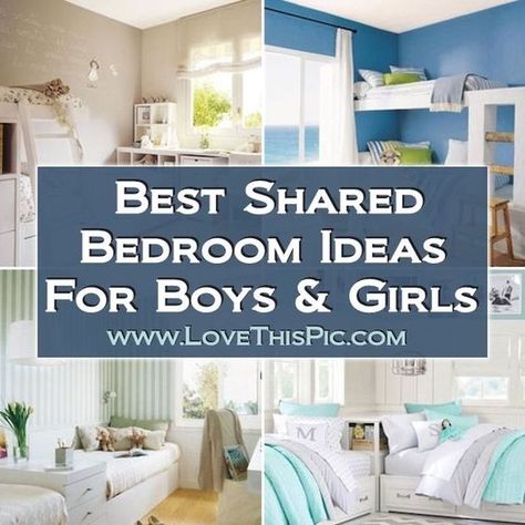 Best Shared Bedroom Ideas For Boys And Girls Teen Shared Bedroom, Small Shared Bedroom, Pinterest Boys, Shared Bedroom Ideas, Boy And Girl Shared Room, Boy And Girl Shared Bedroom, Bedroom Ideas For Boys, Shared Boys Rooms, Sibling Room