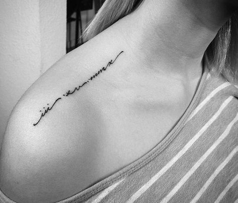 Roman numerals … Datum Tattoo, Roman Numeral Tattoo, Numeral Tattoo, Tattoo Fonts Cursive, Roman Numeral Tattoos, Cursive Tattoos, Date Tattoos, Tattoo Schrift, Shoulder Tattoos For Women