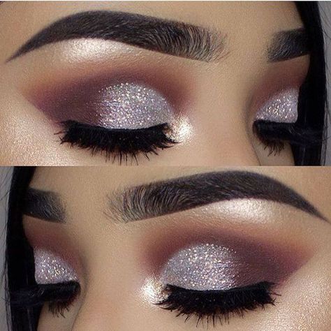 She says our Silver SPRINKLES glitter is her FAVORITE color! @vemakeup713 used our Neapolitan EyesCream Palette and Sprinkles! Silvester Make Up, Eve Makeup, Silver Eye Makeup, Nye Makeup, Make Up Studio, New Years Eve Makeup, Flot Makeup, Smink Inspiration, Valentines Makeup