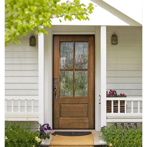 Mahogany Door, Front Entry Door, Trendy Door, Doors Exterior, Mahogany Doors, Farmhouse Entryway, Brick Molding, Dream Property, Sun Porch