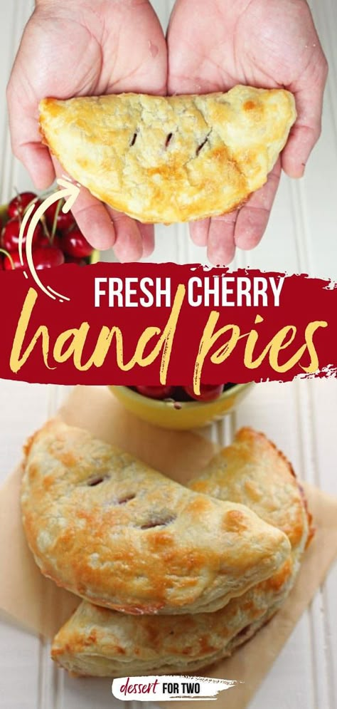 Fresh cherry hand pies. Cherry Recipes Easy, Cherry Recipes Healthy, Cherry Hand Pies Recipes, Fresh Cherry Pie, Fresh Cherry Recipes, Cherry Recipes Dessert, Mini Cherry Pies, Cherry Hand Pies, Hand Pie Recipes