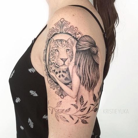 #OwlTattoo #CuteOwlTattoo #OwlInk #OwlTattooDesign #OwlTattooArt #InkedOwls #OwlTattooIdeas #OwlTattooLove #TattooInspiration #AnimalTattoos Strength Tattoo Ideas, Lion Tattoos For Men, Female Lion Tattoo, Mirror Tattoos, Jaguar Tattoo, Leopard Tattoos, Petit Tattoo, Lion Tattoos, Panther Tattoo