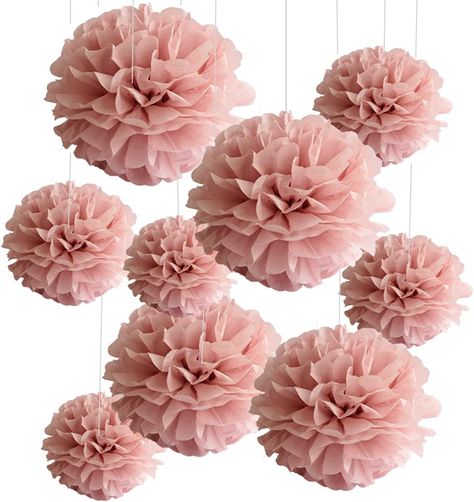 Wedding Pom Poms, Paper Flower Ball, Bachelor Party Decorations, Paper Pom Pom, Paper Party Decorations, Tissue Flowers, Tissue Pom Poms, Winter Wonderland Baby Shower, Fleurs Diy