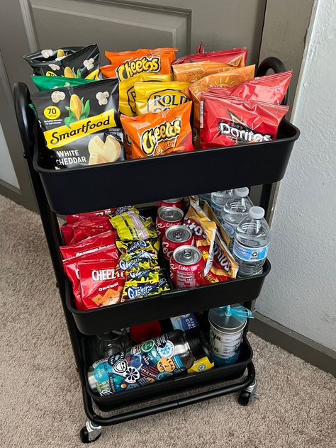 Snack Cart, Snack Station, Office Snacks, Hangout Room, Snack Organizer, Home Cinema Room, Lash Room, Beauty Room Design, Future Apartment Decor