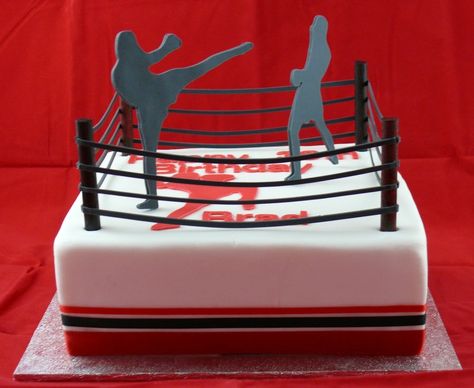 Martial Arts Birthday, White Chocolate Mud Cake, Boxing Rings, Boxing Ring, Ring Cake, Chocolate Mud Cake, Pear Cake, Pear Recipes, Warm Cake