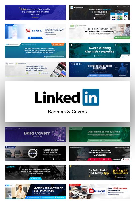 Professional Linkedin Banners for your personal profile Linked In Header Design, Corporate Linkedin Banner Design, Linked In Cover Photo Professional, Linked In Cover Design, Linkedin Company Banner, Linkedin Cover Photo Design, Linkedin Background Banner Professional Business, Creative Linkedin Banner Design, Linkedin Design Ideas