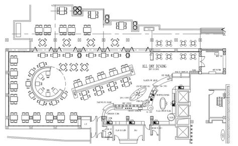 Pull man Sanya Hotel - All day dining plan Kitchen Plan Layout, Hotel Restaurant Plan, Restaurant Design Plan, Kitchen Plans Layout, Cafe Floor Plan, Canteen Design, Food Court Design, Restaurant Floor Plan, Restaurant Layout