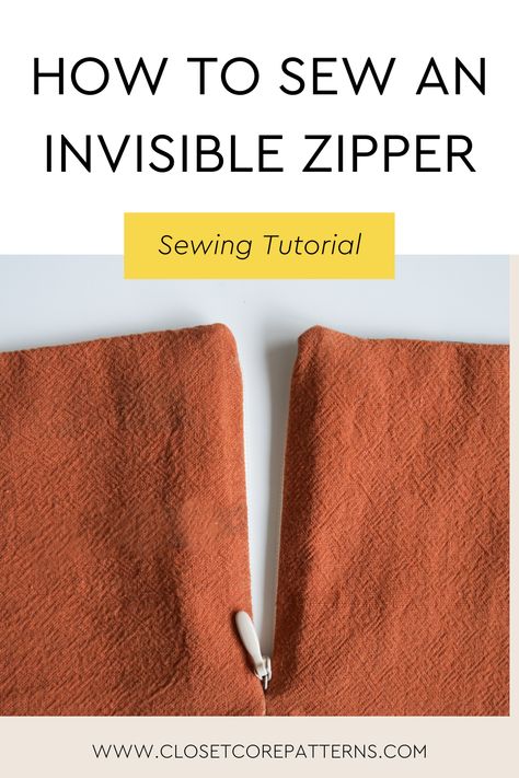 How To Put In An Invisible Zipper, How To Install An Invisible Zipper, Sewing Invisible Zipper Tutorials, How To Sew In A Zipper Tutorials, How To Install A Zipper, Hidden Zipper Tutorial, Sewing An Invisible Zipper, How To Sew An Invisible Zipper, How To Sew A Zipper In A Dress