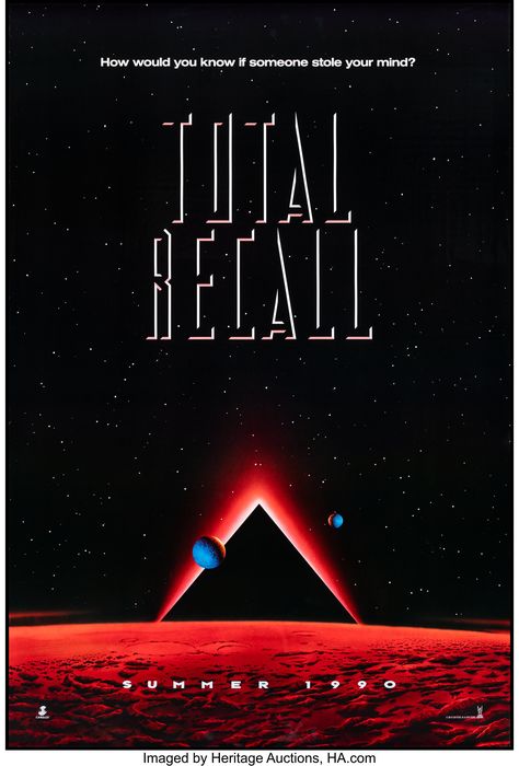 Total Recall 1990, Total Recall, Red Planet, Fiction Movies, Tv Series Online, Movie Poster Wall, Science Fiction Film, Movie Poster Art, Sci Fi Movies