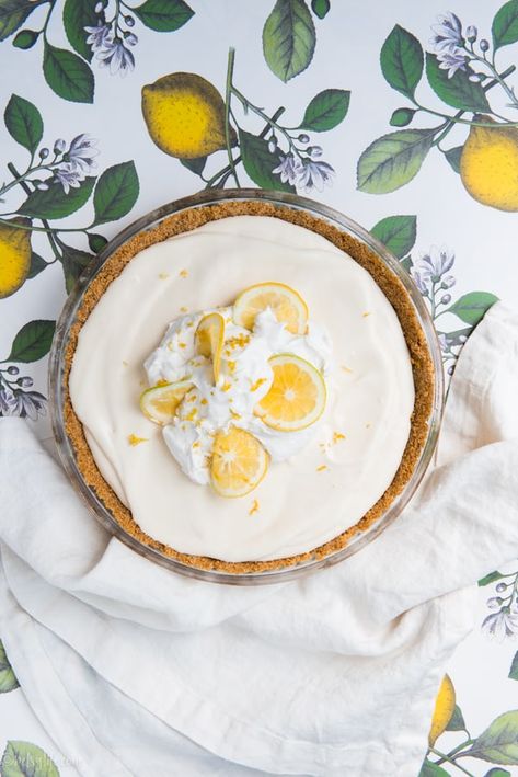 There is no simpler dessert then lemon cool whip pie. Only 4 ingredients and NO BAKING! Cool and creamy, this pie is the perfect finish to a summer BBQ. Make it when you're short on time but heading to a potluck. Truly a simple "anytime" dessert. #nobake #lemoncoolwhippie #lemoncreampie #easydessertrecipe #nobakedessert Lemon Cool Whip, Easy Lemon Icebox Pie, Cool Whip Pie, No Bake Lemon Pie, Cool Whip Pies, Lemon Icebox Cake, Lemon Icebox Pie, No Bake Lemon, Lemon Pie Recipe