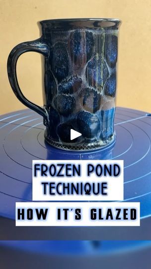 2.6K views · 67 reactions | I have been infatuated, like many other potters, with this Frozen Pond technique. 
It’s basically a combination of glazes that create a visual that often resembles a frozen pond. 
The Key glaze being RHC (Running Hot Chowder) from  @spectrumglazes on an @amacobrent  Obsidian base glaze and. Third glaze atop the RHC dots. 
It was primarily developed for flat plates and has expanded to include many more surface. 
Credit to @klm4655 Kathy McGuire for sharing her magic with the pottery community. 
I plan to try it on other pieces as it creates a wonderful visual effect. 

 #functionalceramics #potterylife #potterylove  #oddlysatisfying  #handmadepottery #pottery_lovers #peopleofpottery #artistsoninstagram #aliveguypottery #functionalpottery #instapotter #studiopotte Floating Blue Glaze Combinations, Frozen Pond Glaze, Frozen Pond Glaze Technique, Frozen Pond Glaze Combo, Running Hot Chowder Glaze Combinations, Obsidian Glaze Combinations, Glaze Combinations For Pottery, Spectrum Glazes, Glazing Pottery