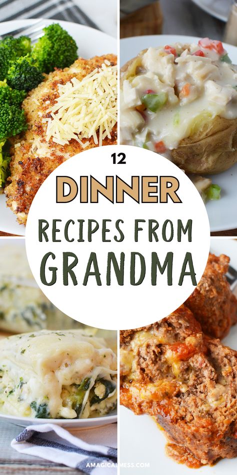 Classic Family Dinner Recipes, Dinner Ideas For Grandparents, Sunday Dinner Comfort Foods, Lazy Comfort Food, Hearty Dinners Comfort Foods, Comfort Food Ideas Dinners, Family Supper Recipes, Grandmas Favorite Recipes, Hearty Recipes Comfort Foods