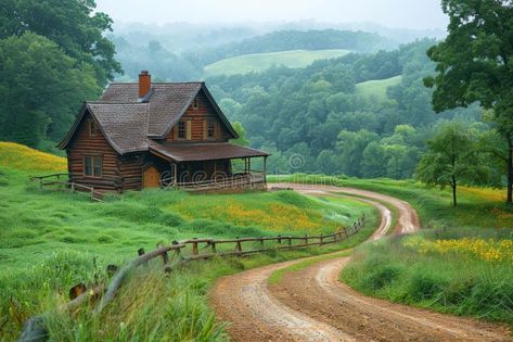 Country living, tranquil rural scene wooden farmhouse, winding dirt road, highlighting countryside livings beauty and royalty free stock photo Inktober 2024, Wooden Farmhouse, Rural Scenes, Pretty Backgrounds, Country Scenes, Country Side, Dirt Road, Country Road, Country Living