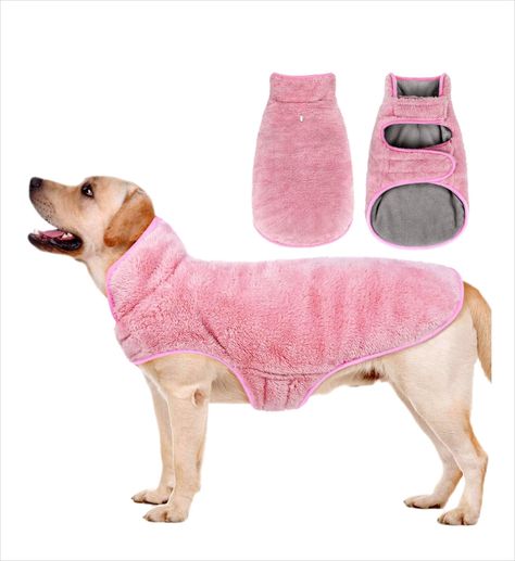 MALIER REVERSIBLE WEATHER COATS DOG CLOTHES WINDPROOF Big Dog Clothes, Dog Jackets Winter, Dog Cold, Large Dog Clothes, Cold Weather Dogs, Snow Dog, Fleece Dog Coat, Dog Clothes Diy, Cute Dog Clothes