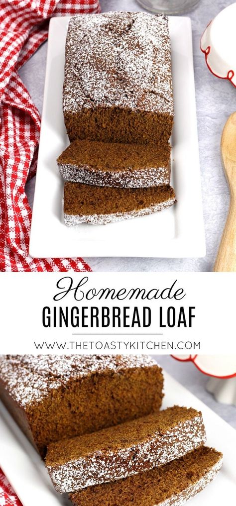 Ginger Bread Loaf, Gingerbread Loaf Recipe, Gingerbread Dessert, Gingerbread Loaf, Homemade Gingerbread, Gingerbread Recipe, Gingerbread Cake, Loaf Recipes, Bread Recipes Sweet