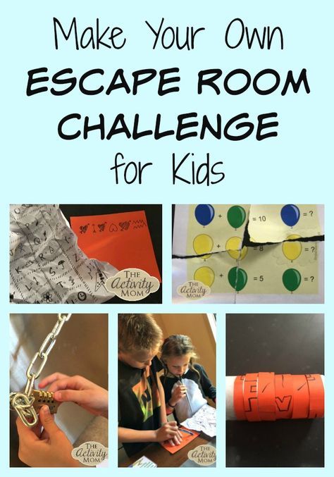 Make Your Own Escape Room Challenge for Kids Easy and fun to make your own at home! Make Your Own Escape Room, Escape Room Diy, Escape Room Challenge, Escape Room For Kids, Escape Room Puzzles, Spy Party, Mom Activities, Challenges Activities, Room Challenge