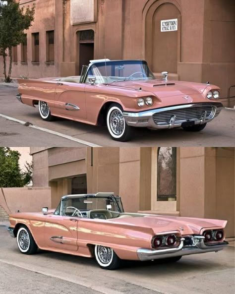 1959 Ford Thunderbird, Thunderbird Car, House On The Lake, Thunderbird Convertible, Vintage Cars 1950s, Ford Convertible, Steampunk City, Decor Appliances, Cool Old Cars