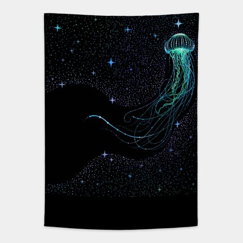 a jellyfish floating in the cosmic ocean, among the stars. It reminds us that we all have Stardust. -- Choose from our vast selection of tapestries to match with your desired size to make the perfect custom tapestry. Pick your favorite: Movies, TV Shows, Art, and so much more! Available in small, medium, large. Perfect for decorations in apartments, bedrooms, and dorm rooms. Cosmic Ocean, Ocean Life, Tapestry Design, Apartments Bedrooms, Jellyfish, Stardust, Custom Tapestry, Dorm Rooms, Floating