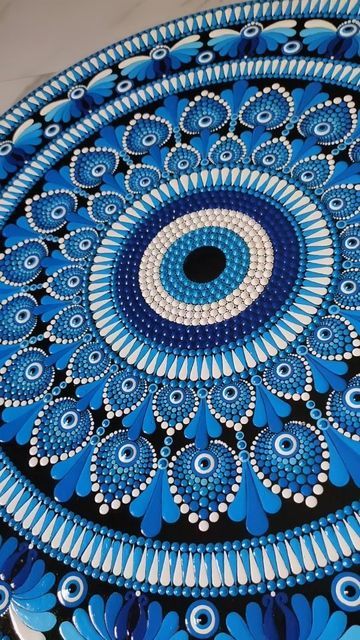 Evil Eye Dot Mandala Art, Evil Eye Dot Mandala, Evil Eye Mandala Art, Evil Eye Mandala, Bad Eyesight, Dot Mandala Painting, Eye Mandala, Mandala Dot Painting, Dotting Art