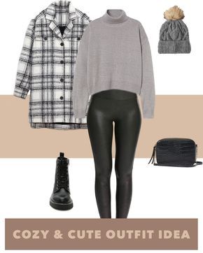 Leather Leggings And Shacket Outfit, Plaid Shirt Layered Outfit, Sweater And Shacket Outfit, Womens Combat Boots Outfit Winter, Shacket Winter Outfit Women, Shacket Outfits Fall, Winter Shacket Outfit Women, Combat Boot Winter Outfits, Fall Shacket Outfit Women