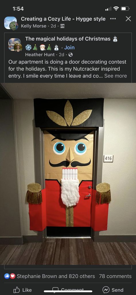 Award Winning Christmas Door Decorations, Christmas Door Decorations Competition, Christmas Door Decorating Contest Home, Elf Door Decorating Contest, Nutcracker Door Decorations For School, Christmas Door Competition, Christmas Door Decorations For School Contest, Nutcracker Door Decorations, A Christmas Carol Themes