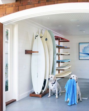 Decoration Surf, Surfboard Storage, Deco Surf, Surfboard Rack, Surf Room, Style Surf, Surf Decor, Board Storage, Surf House