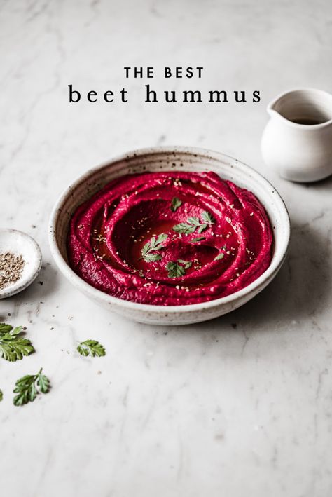 THE BEST BEET HUMMUS - ful-filled Beet Hummus Recipe, Roasted Beet Hummus, Hummus Recipe Homemade, Fresh Beets, Deep Magenta, Beet Hummus, Beet Recipes, Magenta Color, Roasted Beets