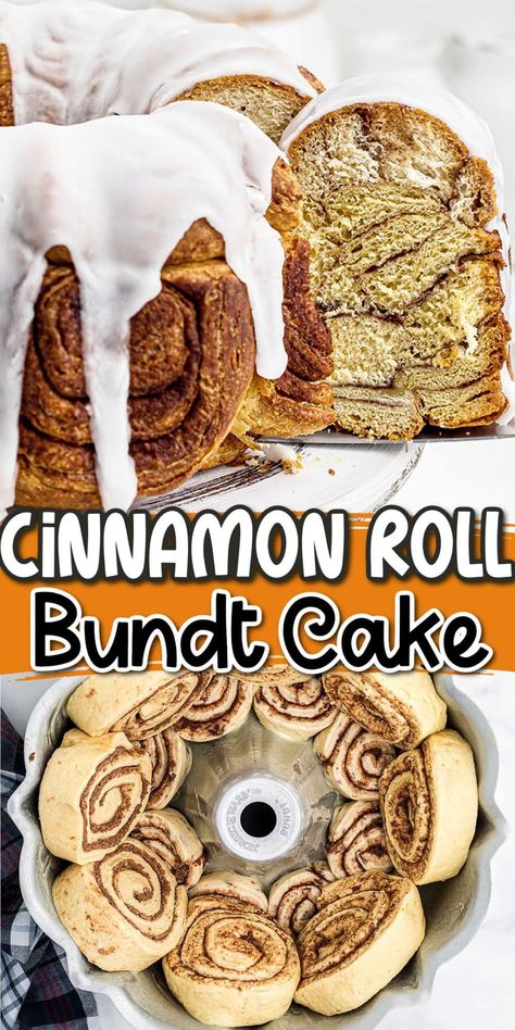 Cinnamon Bunt Cake, Sticky Cinnamon Rolls, Cinnamon Roll Bundt Cake, Pillsbury Cinnamon Roll Recipes, Bunt Cake Recipe, Breakfast Bundt Cake, Bundt Pan Recipes, Bundt Recipes, Cake Princess