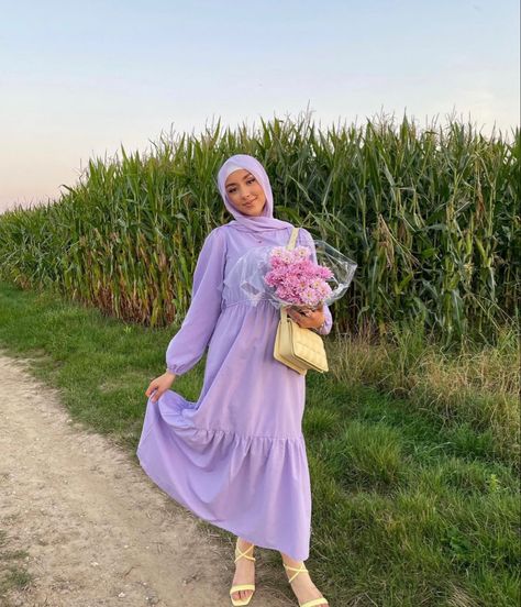 Hijab Summer Dress, Styles Hijab, Hijab Summer, Hijabi Fits, Modest Outfit, Birthday Fits, Hijab Aesthetic, Hijabi Aesthetic, Hijabi Style