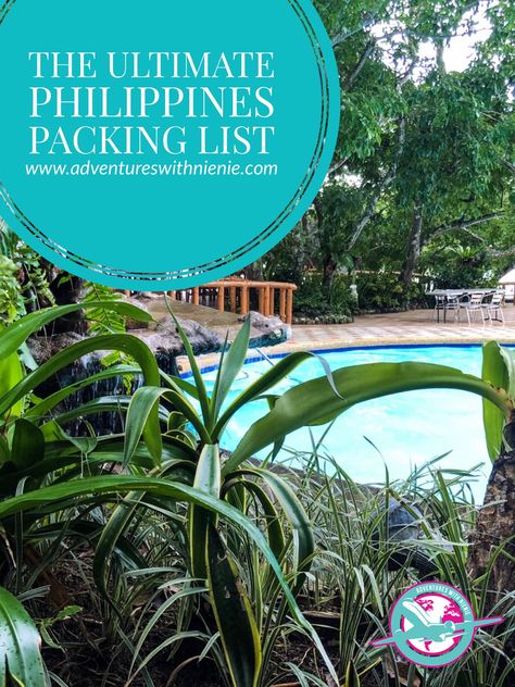 Philippines Packing List Pinterest Cover International Packing List, Pinterest Cover, Pack For A Trip, Usa Pictures, Paradise Travel, Road Trip Packing, Packing List For Vacation, Packing For A Cruise, Packing List For Travel