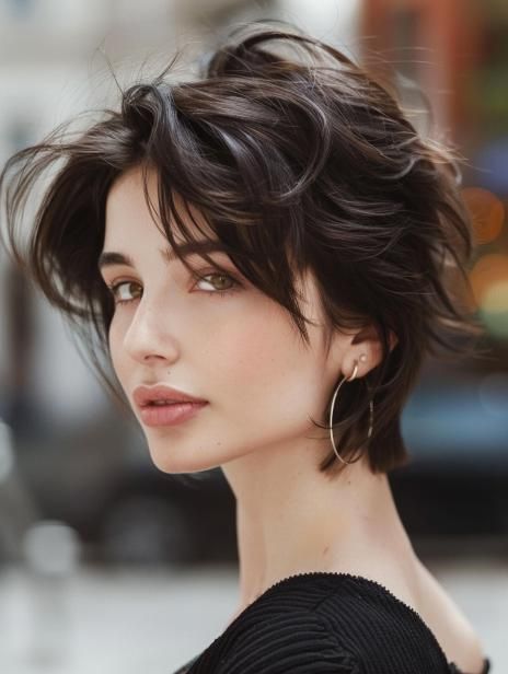 Pixie Haircut Trends for Round Faces 2024: Stylish and Modern Looks Round Face Haircuts Pixie, 20s Bob Haircut 1920s, Interesting Haircuts Women, Long Pixie Haircut Round Face, Artsy Haircuts For Women, Very Short Pixie Haircut For Thick Hair, Long Shaggy Pixie Haircut, Hairstyles On Round Face, Elegant Pixie Cut