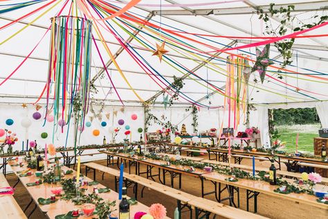 Festival Theme Decorations, Festival Wedding Marquee, Summer Festival Wedding, Summer Festival Ideas, Festival Wedding Ideas Decor, Festival Wedding Decor, Wedding Festival Theme, Festival Hen Do, Hen Festival