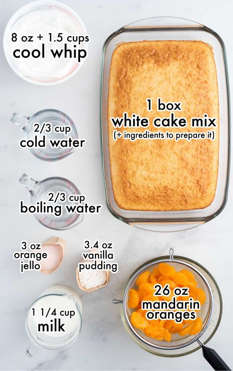 Orange Creamsicle Poke Cake - Pass the Dessert Orange Jello Cake Recipe, Orange Poke Cake, Creamsicle Poke Cake, Orange Creamsicle Cake Recipe, Orange Dreamsicle Cake Recipe, Dreamsicle Cake, Orange Creamsicle Cake, Jello Cake Recipes, Creamsicle Cake