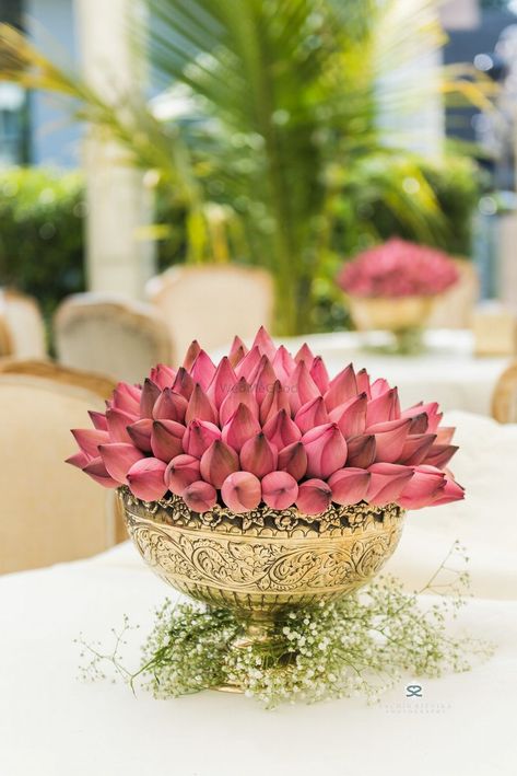 Lotus floral arrangement centrepiece Floral Arrangement, Flower Arrangement, Lotus Flower, A Flower, Lotus, Vase, Yellow, Floral, Flowers