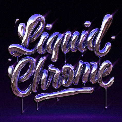 Chrome Lettering Fonts, Chrome Artwork, Chrome Typography, Heavy Metal Font, Black Metal Font, Liquid Typography, Chrome Font, Illustrated Typography, Chrome Lettering