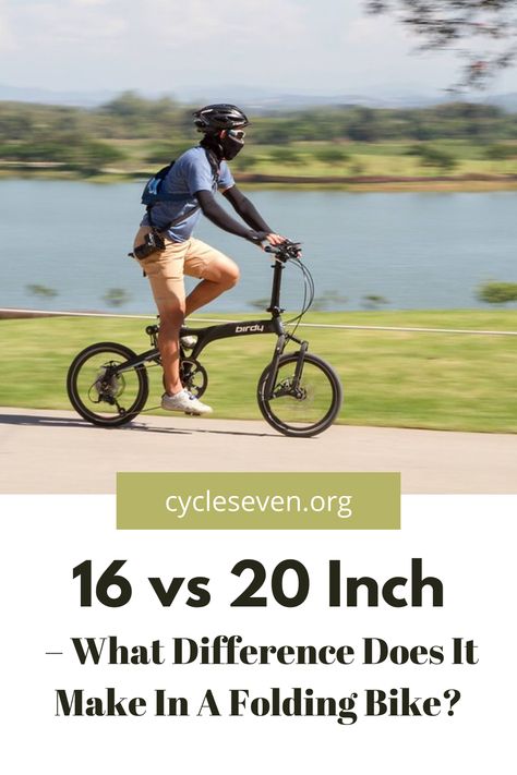 Folding bikes are becoming increasingly popular these days. They are compact, lightweight, foldable, and easy to store. However, there are two types of folding bikes – the 16-inch and the 20-inch. Which one should you buy? Here’s a quick comparison between the two. #16inchvs20inchfoldingbike #16inchvs20inch #foldingbike Folding Bike Design, Foldable Bike, Foldable Bicycle, Brooks England, Foldable Bikes, Biking Outfit, Folding Electric Bike, Folding Bicycle, Bike Trips