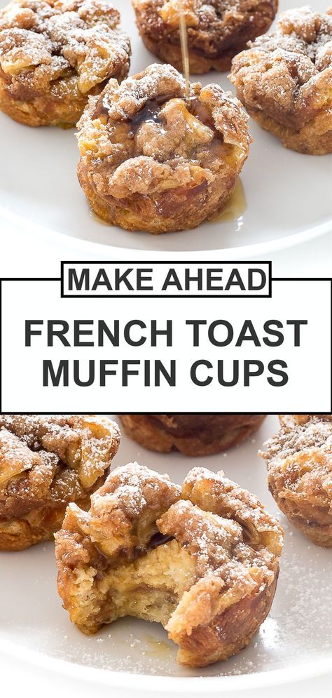 Church Brunch Ideas, Muffin Cups Recipes, Chef Savvy, Jul Mad, French Toast Muffins, Breakfast Sweets, French Toast Easy, French Toast Bake, Christmas Brunch