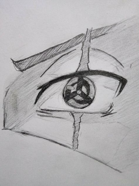 #drawing #pencilonpaper #sharingan #naruto #kakashihatake #kakashi #kakashidrawing 010223 Kakashi Eye Drawing, Small Naruto Drawings, Kakashi Pencil Sketch, Pencil Art Drawings Sketches Ideas Simple, Sharingan Eyes Drawing, Sasuke Drawing Sketches, Kakashi Drawing Easy, Naruto Eyes Drawing, Sharingan Drawing