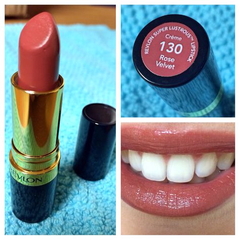 Revlon Super Lustrous Lipstick in "Rose velvet". #Revlon #lipstick Best Lipstick Color, Revlon Lipstick, Revlon Super Lustrous Lipstick, Lipstick Kit, Revlon Super Lustrous, Rose Velvet, Best Lipsticks, Makeup Swatches, Drugstore Makeup